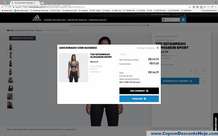cupom adidas