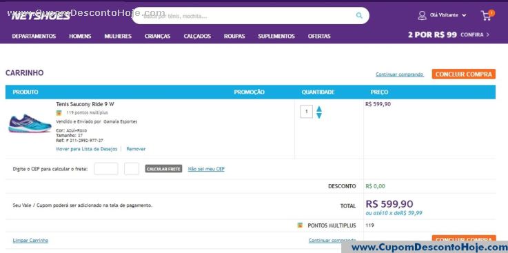 cupom de desconto netshoes frete grátis