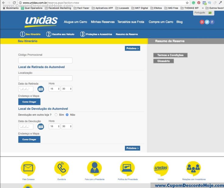 Cupom Desconto Unidas cupons de 10 a 70 OFF