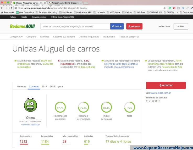 Cupom Desconto Unidas cupons de 10 a 70 OFF