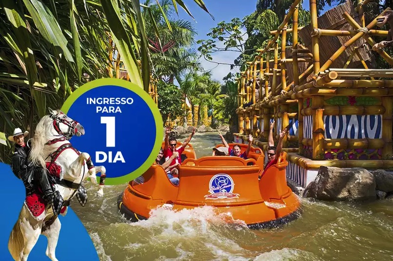 cupom desconto hoje na loja Ingresso 1 Dia de Parque Beto Carrero World