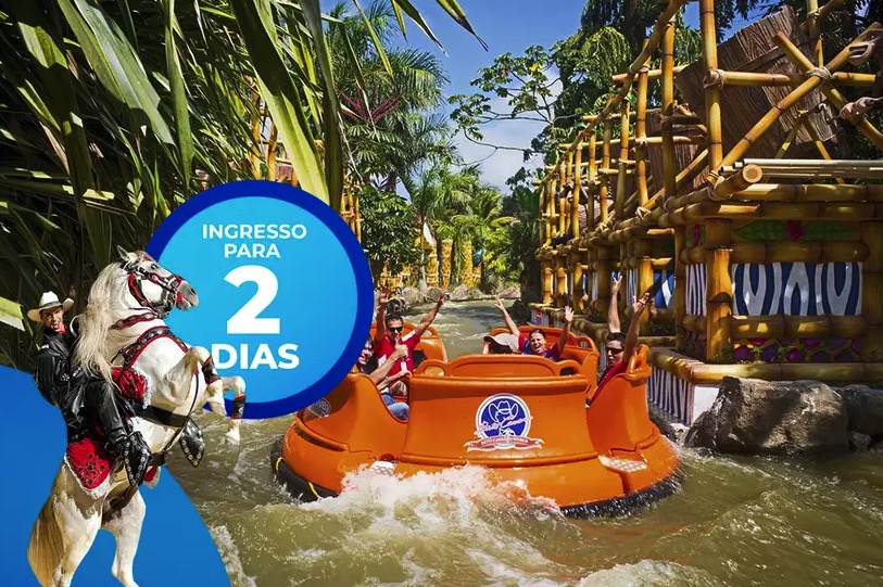 cupom desconto hoje na loja Ingresso 2 Dias de Parque Beto Carrero World